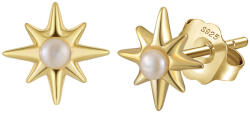 BeSpecial Cercei argint 925 placati cu aur 14K cu perle naturale (ERR11)