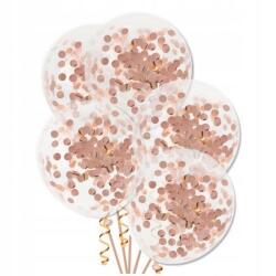 del-sol Lufik 12 inch, 30 cm, konfetti rose gold, 10 db