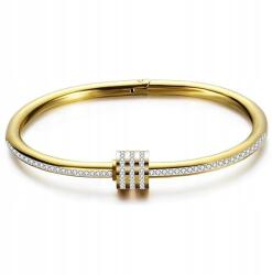  Shining Diva arany karkötő cirkóniákkal - merev, sebészeti acél