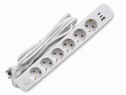  Prelungitor 6cai cu USB+tip C 3m (M-15464)
