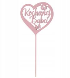  Rózsaszín topper felirat szív a csúcson Kedves Nagymama ajándék Nagymama napjára (#13238)