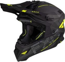 FXR Racing Cască Enduro - Cross - Snowmobil FXR RACING HELIUM CARBON W / D-RING · Negru / Verde-Fluo