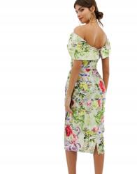 Asos Ruha Ceruza MIDI Virágok 34 Xs Szm Xs