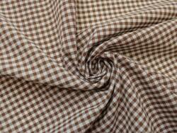  Dekorációs szövet pamut 40% kockás fehér-barna 280 cm széles 0, 5 mb (63FW16)