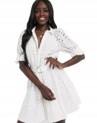Asos Ruha Mini Fehér Hímzett Övvel Casual Rzm 40