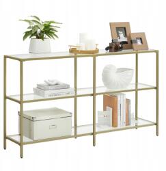 Oskar Nappali konzol Arany Modern edzett üveg a folyosón 100x30x73 cm (5903332063659)