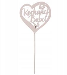  Krémszínű topper dekoratív felirat a kedves nagymama csúcsán ajándék nagymama napjára (#13240)