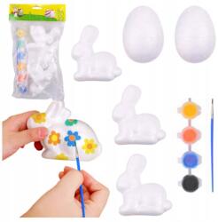 Lean Hungarocell Díszítő Festő Szett 3 Nyuszi 2 Tojás Festékek (21352)