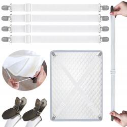  Gumicsipeszek, gumik, lepedőfeszítő kapcsok, szalag, csipesz, akasztó 4 db (klips zaczep do prześcieradła 4 sztuki)