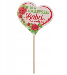  Topper szív a csúcson A világ legjobb nagymamájának ajándék Nagymama napjára (#13262)