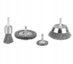 Parkside Drótkefe készlet csavarbehajtóhoz 4 db (PDRBS 4 A1-)