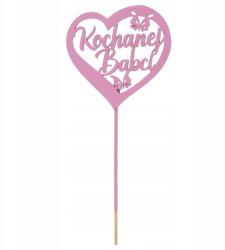  Fából készült lila topper felirat a csúcson Kedves Nagymama ajándék Nagymama napja (#13239)