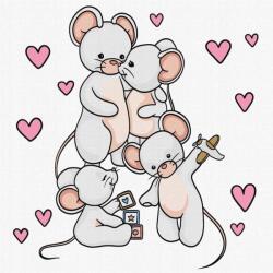 Ideyka Számozott Festés Egy Boldog Család Gyerekeknek 25X25CM (KHO6147)