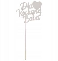  Fehér fa felirat a csúcson a kedves nagymamának topper nagymama napjára (#13251)