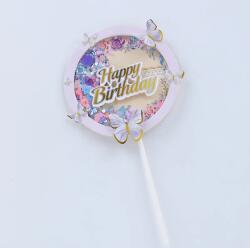 Viva Tortadísz Pillangók Boldog Születésnapot Születésnapi Dekoráció (TP39)
