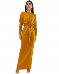 Asos Ruha Maxi Mustár Szatén 44 XXL Szm XXL
