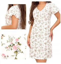 Donna Női rövid ujjú pamut hálóing Emilia fehér S