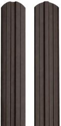 BILKA Sipca metalica pentru gard BILKA model Berna Maro Inchis Dublu Ral 8019 Mat 0.40 mm 100cm (24990)