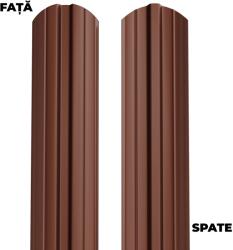 BILKA Sipca metalica pentru gard BILKA model Berna Maro Dublu Ral 8017 Lucios 105 mm 0.40 mm 100cm (25563)