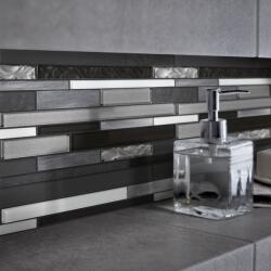 COLOURS Mozaic interior, alb, sticla si aluminiu, dreptunghiular, 29.4 x 29.8 cm x 8 mm GoodHome Palermio