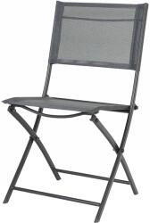 GOODHOME Scaun terasa GOODHOME Saba, otel, 50 x 46.5 x 84.5 cm, gri