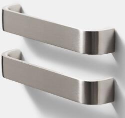 GOODHOME Set manere GOODHOME Orris, aluminiu, 17 cm, gri, 2 bucati