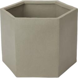 GoodHome Ghiveci hexagonal GOODHOME, argila, 33.3 cm, gri