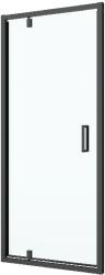 GOODHOME Usa semi pivotanta pentru dus GOODHOME Ledava, 90 x 195 cm, sticla si aluminiu, transparent/negru