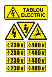 Creative Sign Set Indicator Avertizare Tablou Electric, 12 pictograme Creative Sign