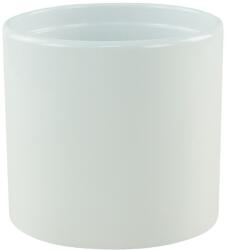 GoodHome Ghiveci din ceramica, alb, forma rotunda, 17 cm diametru GoodHome