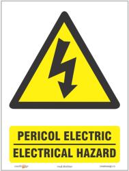 Creative Sign Indicator Bilingv Pericol Electric Creative Sign