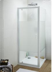 Cooke & Lewis Usa de dus pivotanta COOKE & LEWIS Onega, cadru aluminiu, sticla securizata 5mm, 80 x 190 cm, alb
