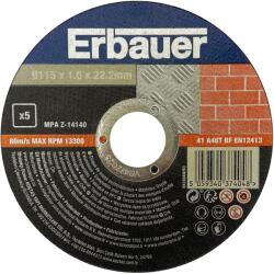Erbauer Disc taiere ERBAUER, 115x22.2mm, 5 bucati Disc de taiere