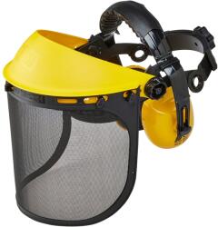 SITE Viziera de protectie cu casti SITE, plastic, negru-galben