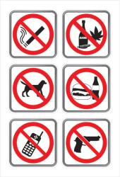 Creative Sign Set Indicatoare Interdictie, 6 Pictograme Creative Sign