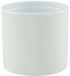GoodHome Ghiveci din ceramica, alb, forma rotunda, 14 cm diametru GoodHome
