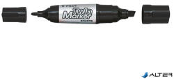 Pilot Alkoholos marker, 4/4, 8-7 mm, kétvégű, PILOT "Twin Jumbo", fekete (MFN-15FB-B-BG)