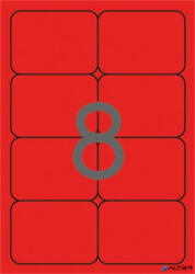 APLI Etikett, 99, 1x67, 7 mm, színes, kerekített sarkú, APLI, neon piros, 160 etikett/csomag (02876) - alter