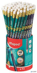 Maped Grafitceruza radírral, ceruzatartó, HB, háromszögletű, MAPED "Dragon sárkány", 72 db (851830)