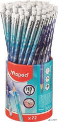 Maped Grafitceruza radírral, ceruzatartó, HB, háromszögletű, MAPED "Arctic jégvilág", 72 db (851827) - alter