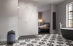 Radaway Essenza Pro White Walk-in fehér zuhanyfal 135 átlátszó