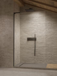 Radaway Modo SL II Black Walk-in fekete zuhanyfal 115 átlátszó jobbos - szerelvenycenter - 212 000 Ft