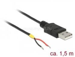 Delock Kábel USB 2.0 A-típusú csatlakozódugóval > 2 db nyitott vezetékkel, 1, 5 m Raspberry Pi (DL85664) (DL85664)