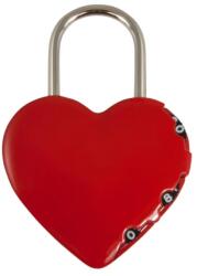 Somogyi STANLEY S742-065 szív alakú lakat, 40 mm, számkombinációs, piros