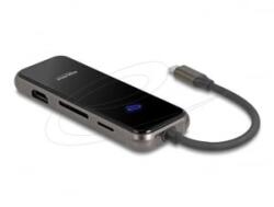 Delock USB Type-C dokkolóállomás 4K - HDMI / USB hub / SD - Micro SD-nyílás / PD 3.0 85W (92001) (92001) - aqua