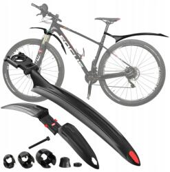 Fit4Med Kerékpár sárvédők, Univerzális, Elöl és hátul, 2 darabos készlet, 24-29 colos kerekekhez, Polipropilén anyag, Fényvisszaverő elemek, Szög állítás, Gyorskioldó rendszer, Fekete (1419)