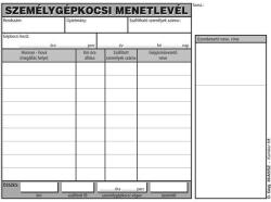 Victoria Nyomtatvány, menetlevél személygépkocsi, 100 lap, A5, fekvő, VICTORIA, "D. GÉPJ. 36 (NVDGEPJ36A5) - emag
