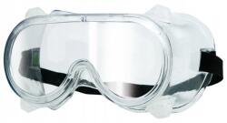 TOYA 74509 szemüveg szellőzőnyílásokkal, polikarbonát, rugalmas szalag, átlátszó / fekete (74509)