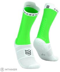 Compressport Pro Racing Socks v4.0 Bike zokni, neon green/white (T4 (EU 45-48))