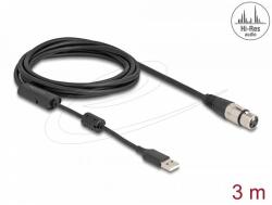 Delock USB XLR Átalakító Fekete-Ezüst 3m 84178 (84178)
